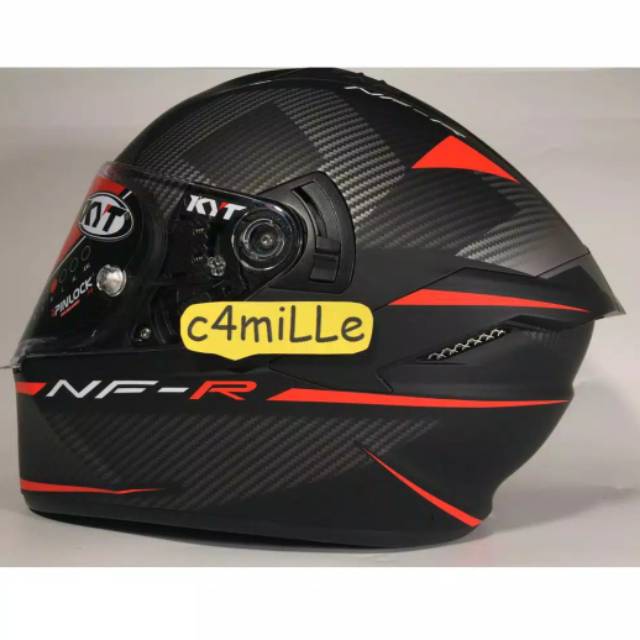 ELM KYT CASCO NF-R LOGOS MATT RED DOUBLE VISOR FULL FACE NFR SPECIAL
