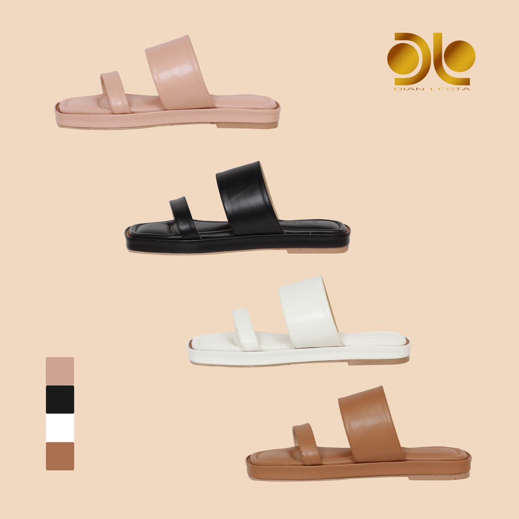 sandal flat wanita || KARINA || sandal wanita / sendal flat / sandal wanita kekinian / By DLESTA