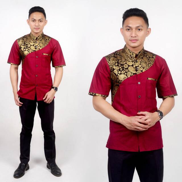 Baju Koko Kurta Dewasa Lengan Pendek Material Catton  Adem Serap Keringat