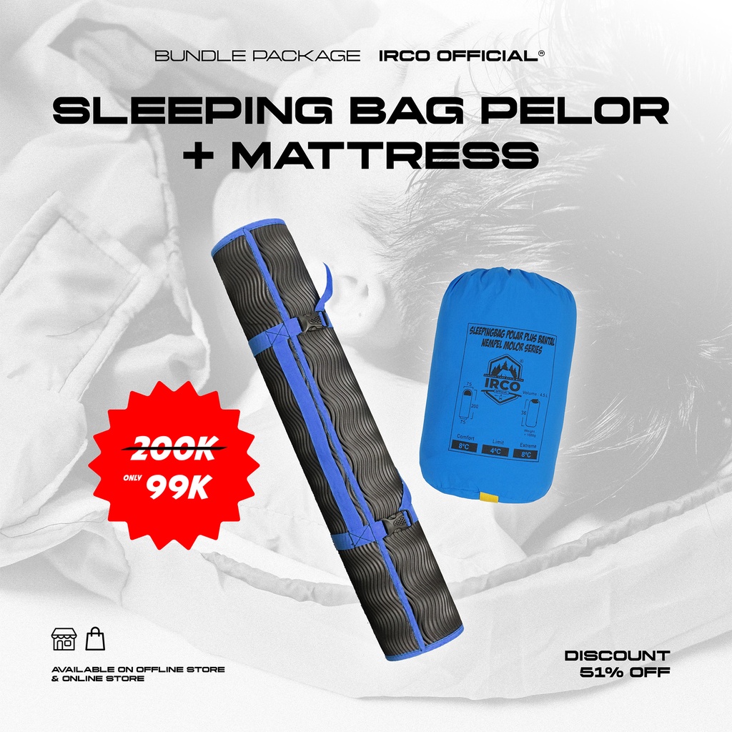 Jual Ircoofficial Paket Sleeping Bag Polar Plus Bantal Dan Matras