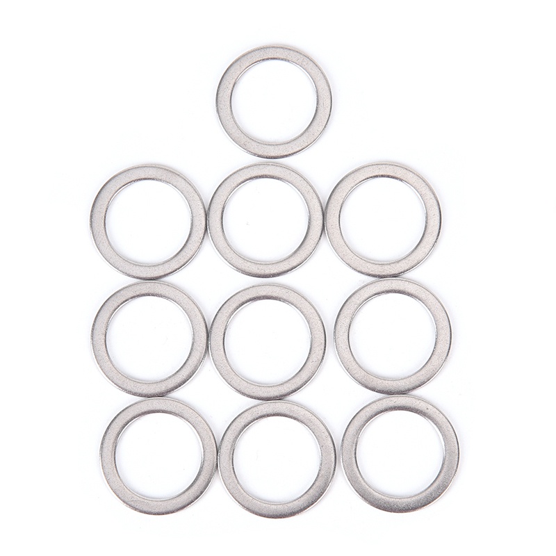 10pcs Ring Washer Spacer Pedal Sepeda Bahan Stainless Steel