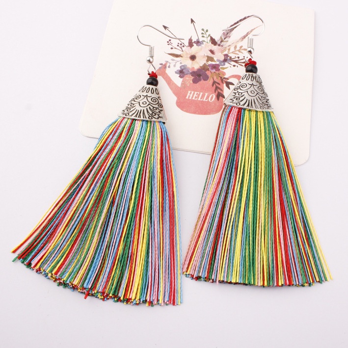 2019 New alloy rumbai anting-anting ethnic style aksesoris pengantin catwalk berlebihan rumbai antin