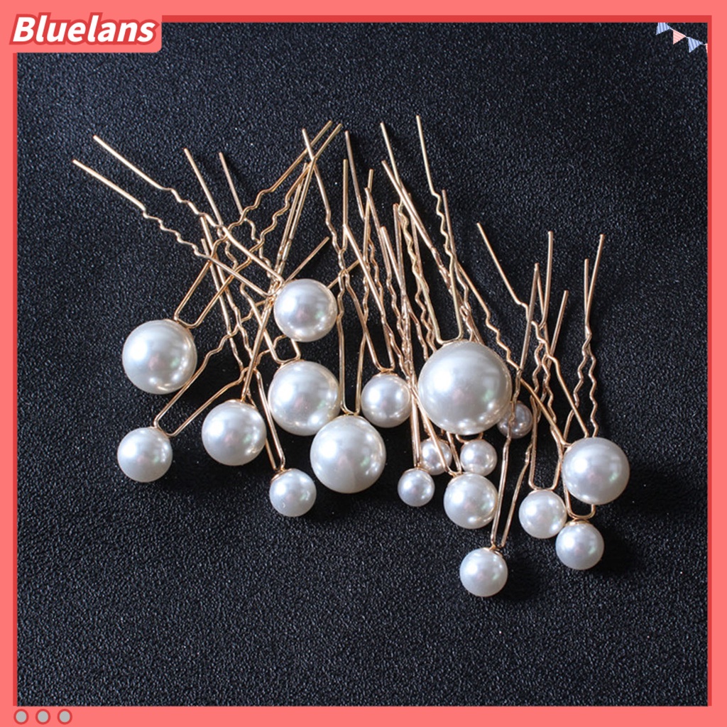 Bluelans Headwear Hair Clips Faux Pearl Women Hair Sticks Exquisite Hair Accessories