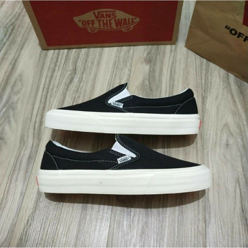 Vans Slip On Hitam OG WF Dt Impor Quality Pria Wanita