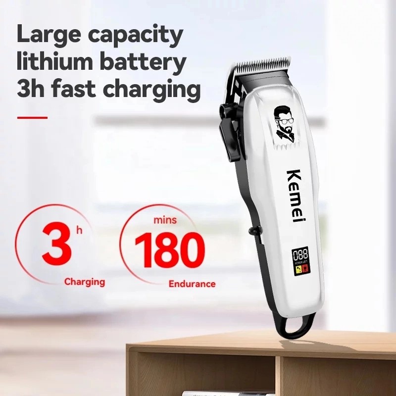 New kemei KM-PG809a hair clipper ada LED angka