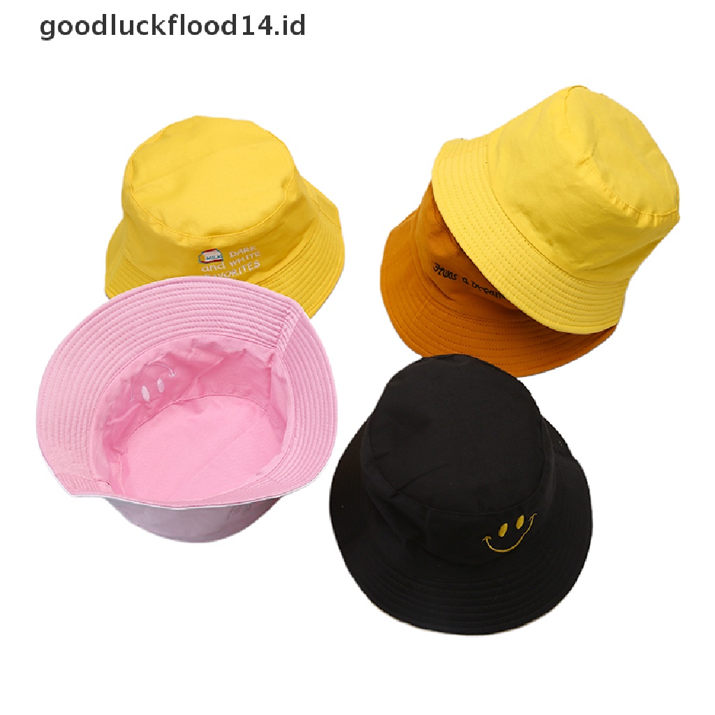 [OOID] Fashion Women Breathable Double-Sided Cotton Bucket Hat Hunting Fishing Sun Cap ID