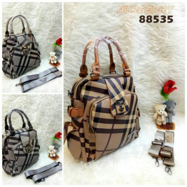 Tas Ransel wanita burberry 3in1 88535 tas import