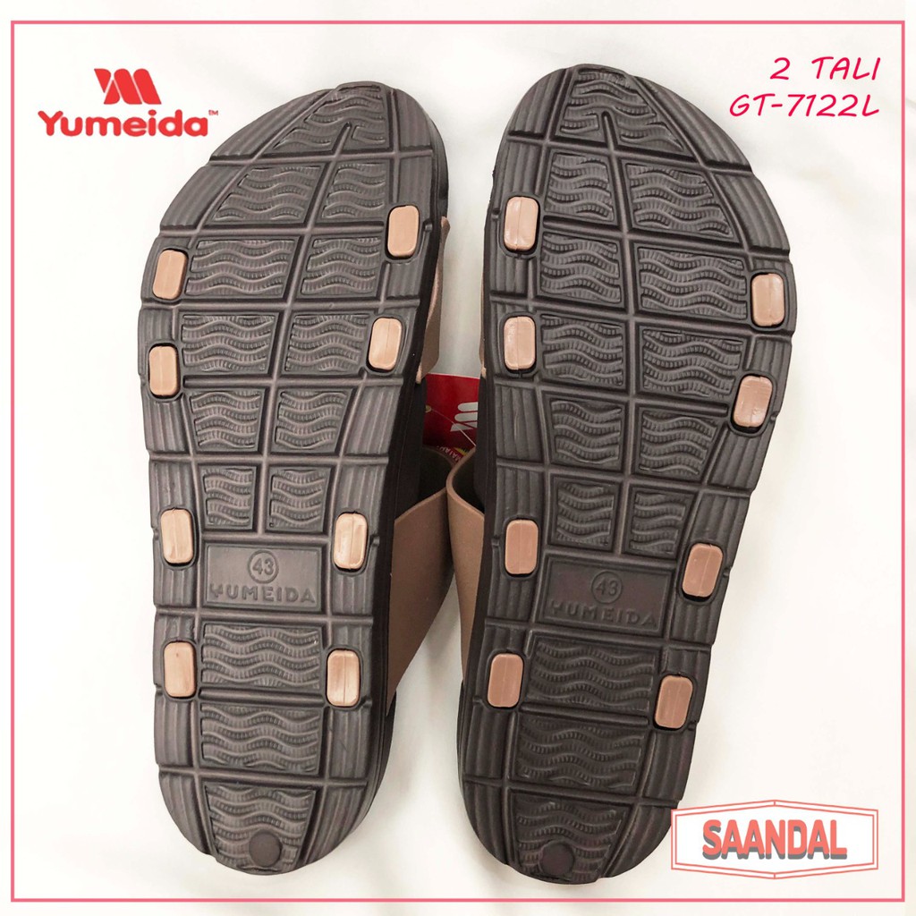 Sandal Selop Pria Yumeida 2 Ban/Tali 2 GT 7122 L Karet (BISA SATUAN COD)