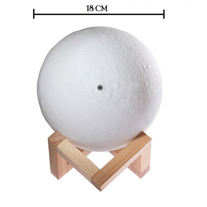 703 3D Print Moon Lamp Desk Light - Lampu Tidur Bentuk Bulan - 18 cm