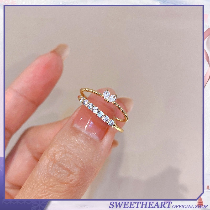 Cincin Jari Telunjuk Model Terbuka Gaya Korea Untuk Wanita