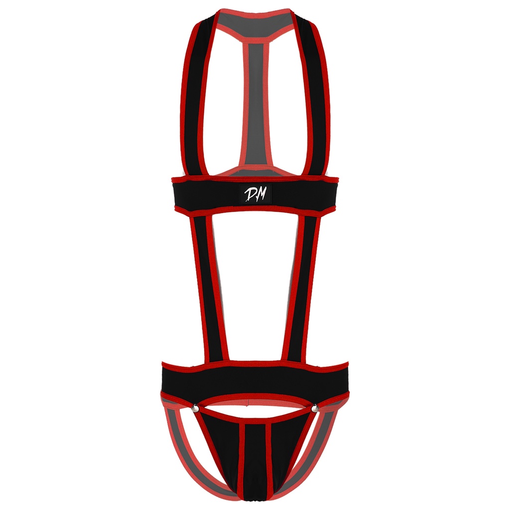 Mens Sexy Hollow Out Bodysuit Jockstrap Bodywear Underwear Wrestling Singlet Leotard Jumpsuits