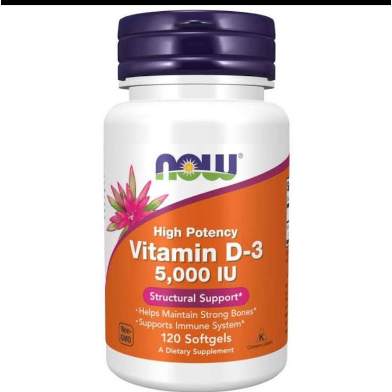 NOW VITAMIN D3 5000 IU 120 SOFTGEL ORIGINAL