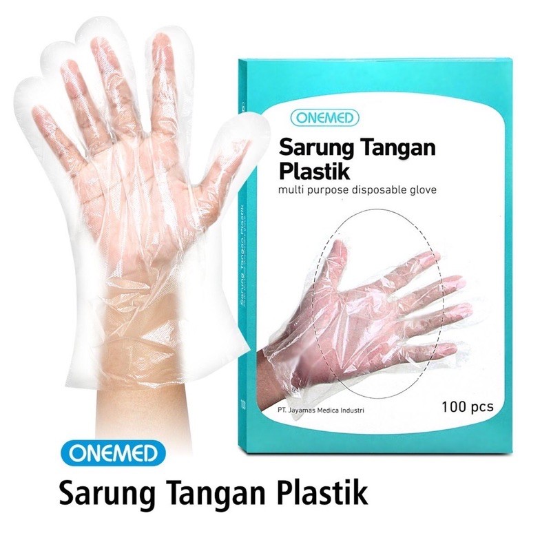 Sarung Tangan Plastik Onemed Box Isi 100 Pcs