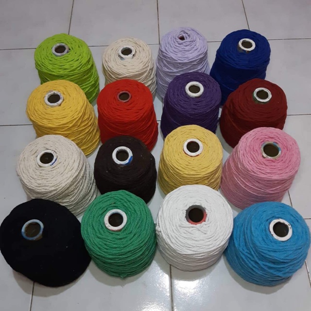 Benang katun macrame, kemasan 1kg