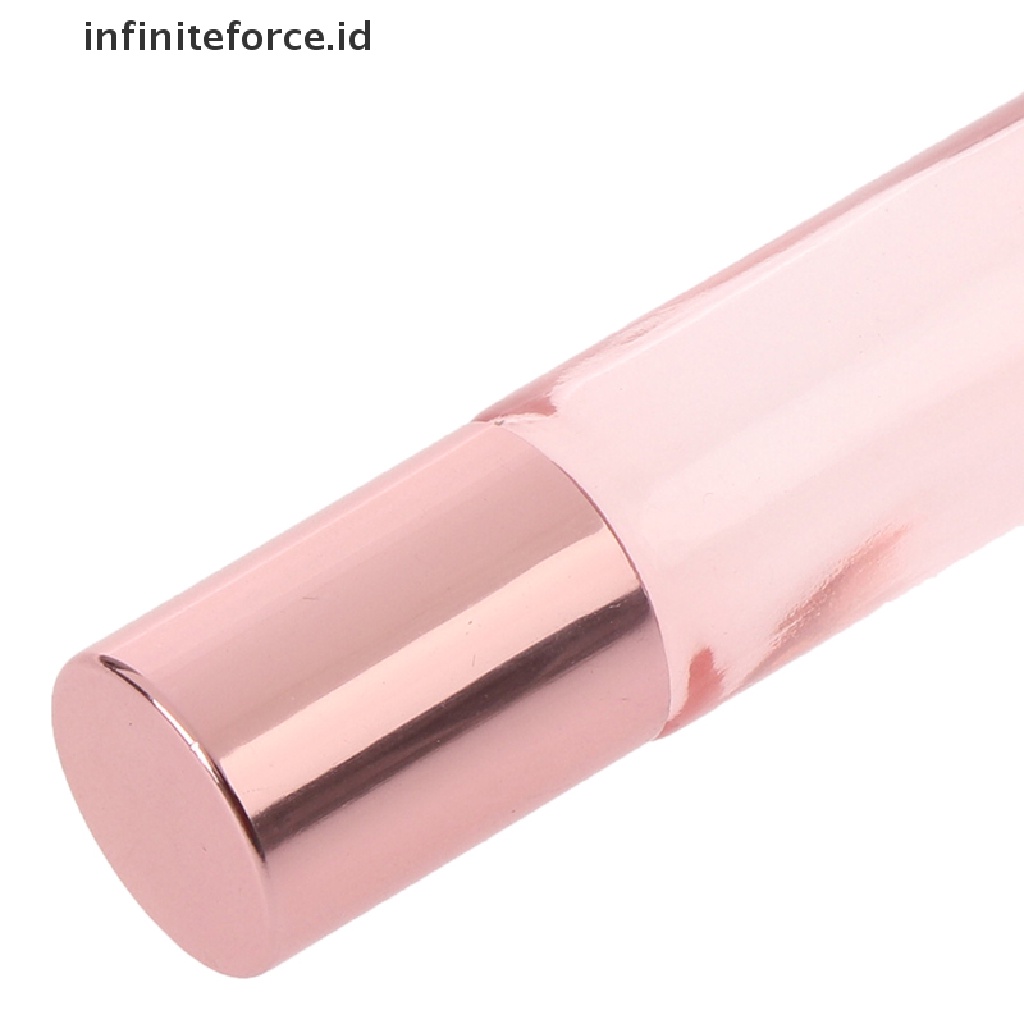 (Infiniteforce.Id) Botol Kaca Roll On Kosong 10ml Warna Pink Untuk Parfum / Essential Oil