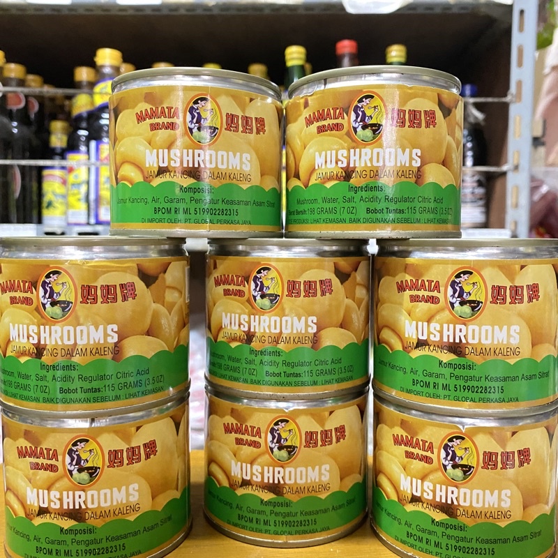 

(115gr) Jamur Kaleng/ Jamur Mamata/ Jamur Kancing Kaleng/ Mushrooms