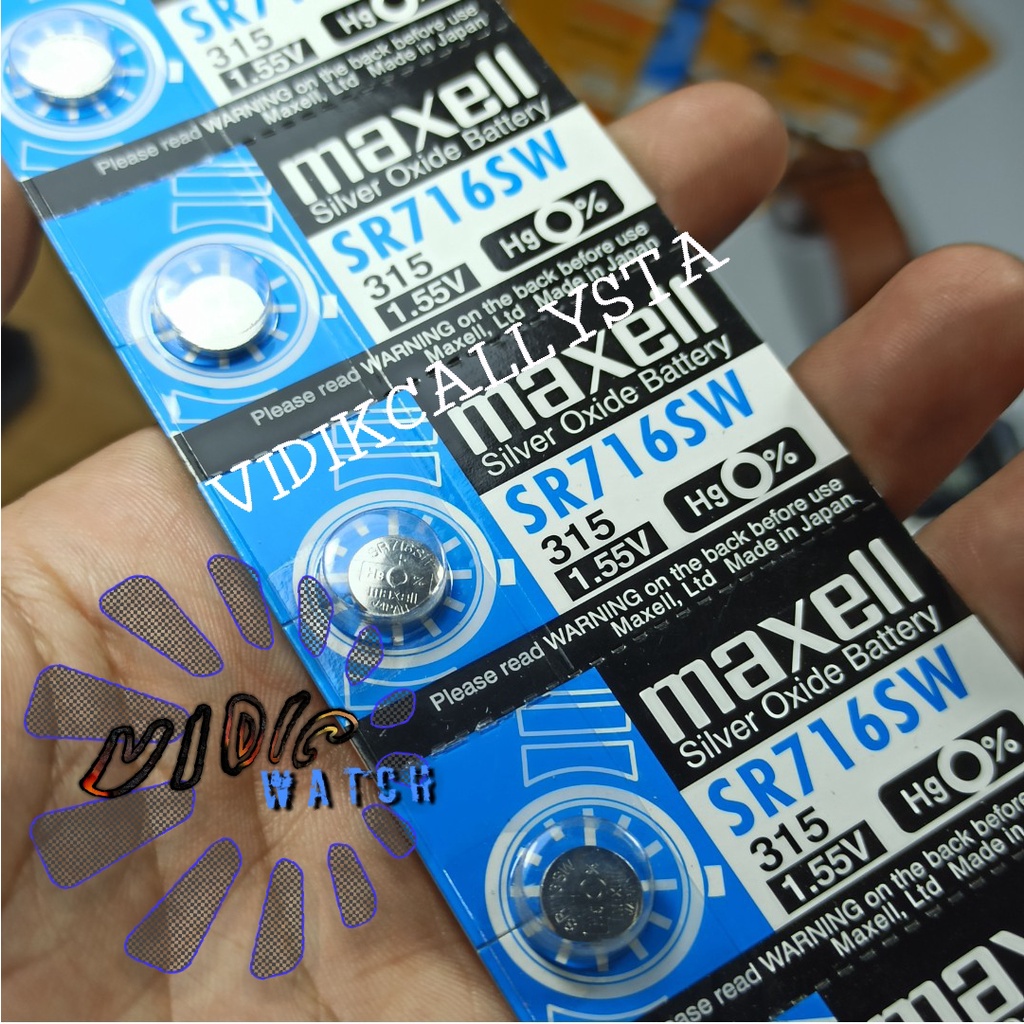 BATERAI JAM TANGAN MAXEL 315 SR716SW SR 716 SW ORIGINAL BATRE BATREI BATERAI KANCING JAM TANGAN