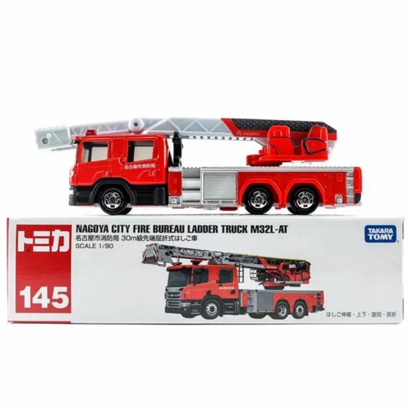 Tomica Long 145 Nagoya City Bureau Ladder Truck M32L AT Takara Tomy Original