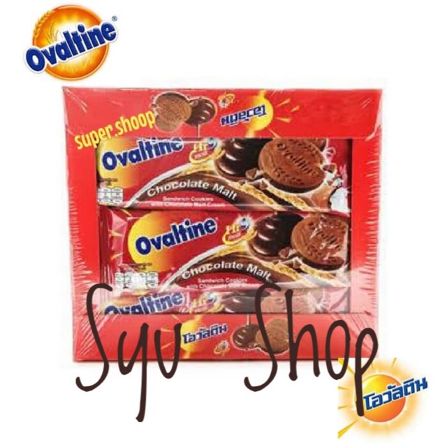 

Ovaltine malt cookies BOX 12 pcs cokelat biskuit