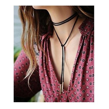 Kalung Tali Hitam Bandul Emas