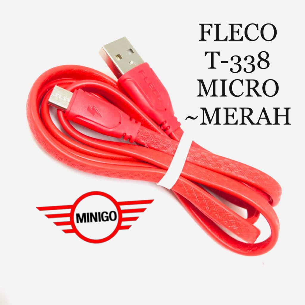 (1PCS) Kabel Data Toples Fleco T-338 Micro Usb Fast Charging QC3.0 2a