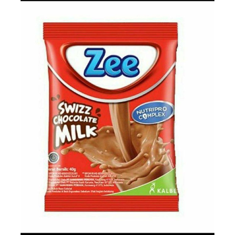 

susu zee chocolate dan vanila sachet 40gram isi 10pc