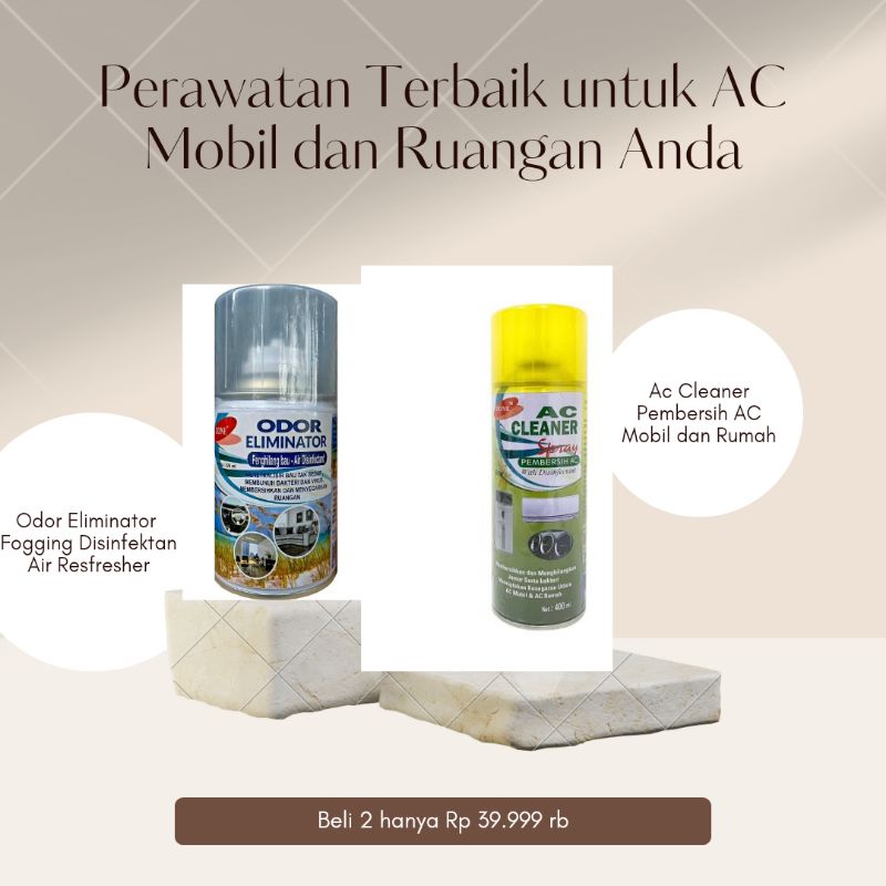 Bundling AC Cleaner Odor Eliminator/Paket Perawatan Ac mobil dan rumah/Odor Eliminator/Ac Cleaner