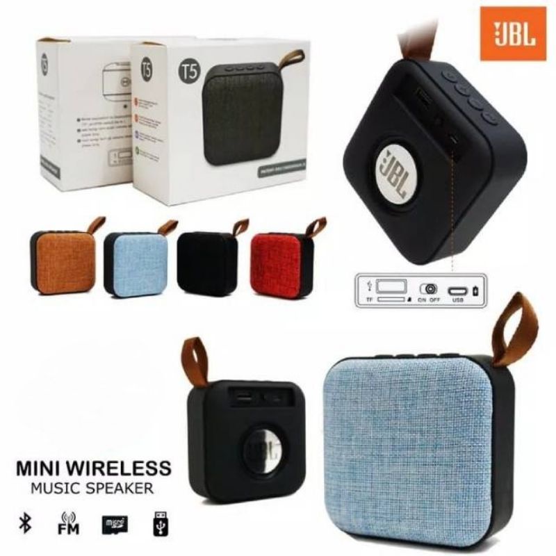 Speaker Bluetooth Mini T5 Portable Wireless Music Full Bass Universal