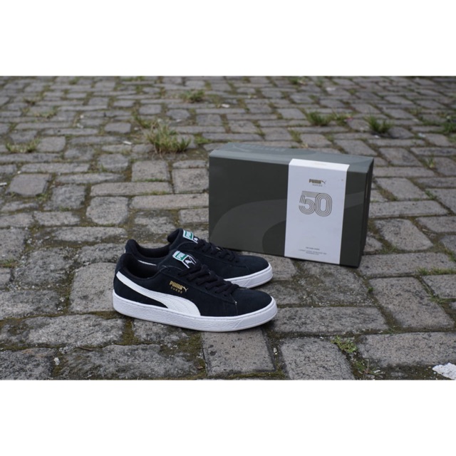 SEPATU PUMA SUEDE CLASSIC BLACK/WHITE ORIGINAL