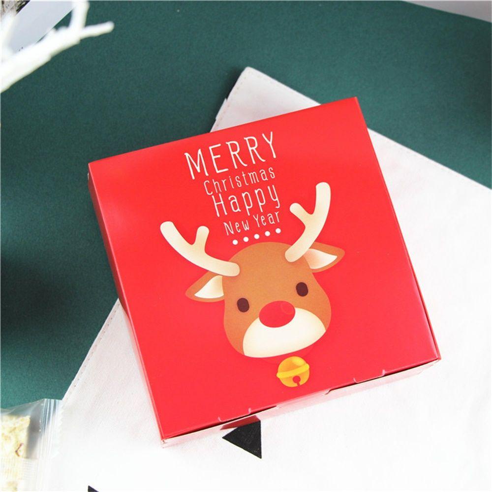 Solighter Kotak Perlakuan Hadiah Kualitas Tinggi Desain Hello Christmas DIY Paper Box Candy Storage