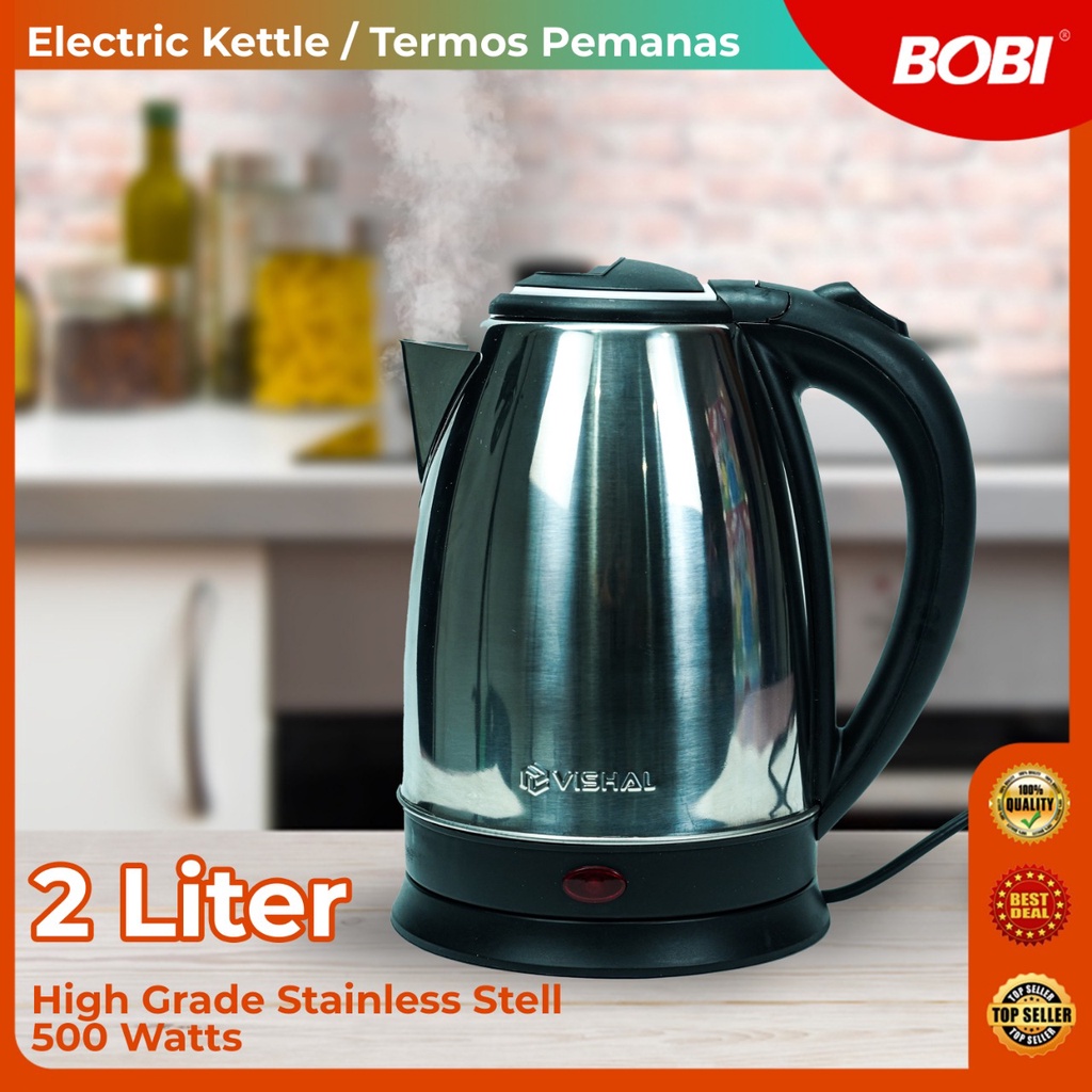 Jual Teko Listrik 1,8 Liter Stainless Steel / Electric Kettle 1,8 Liter / Thermos Listrik