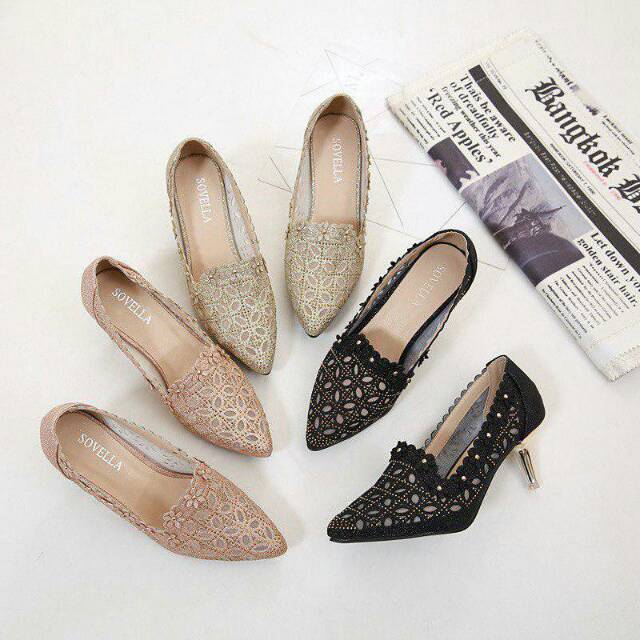Sepatu high heels sovella es1856 wanita branded batam fashion import