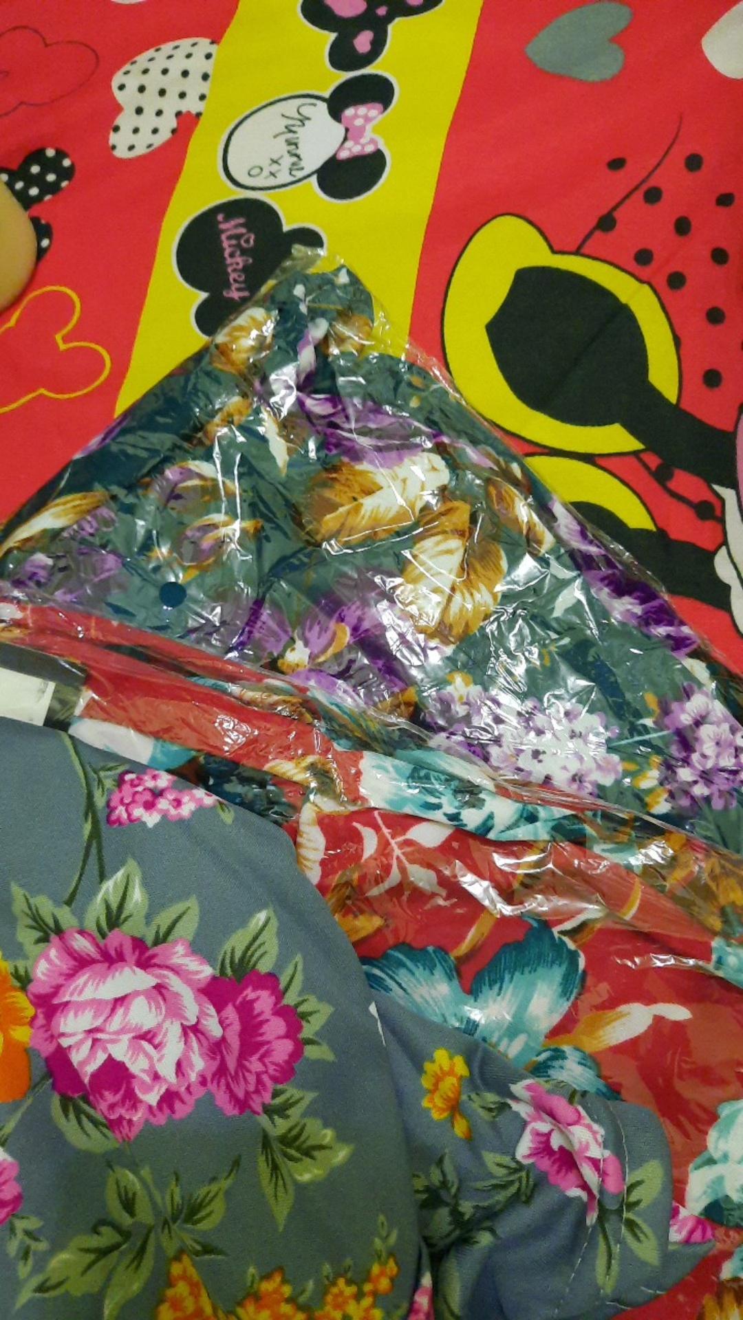 Daster Payung Bahan Jersey Motif Kembang [hitam, Navy, Abu-abu, Merah, Biru, Tosca]