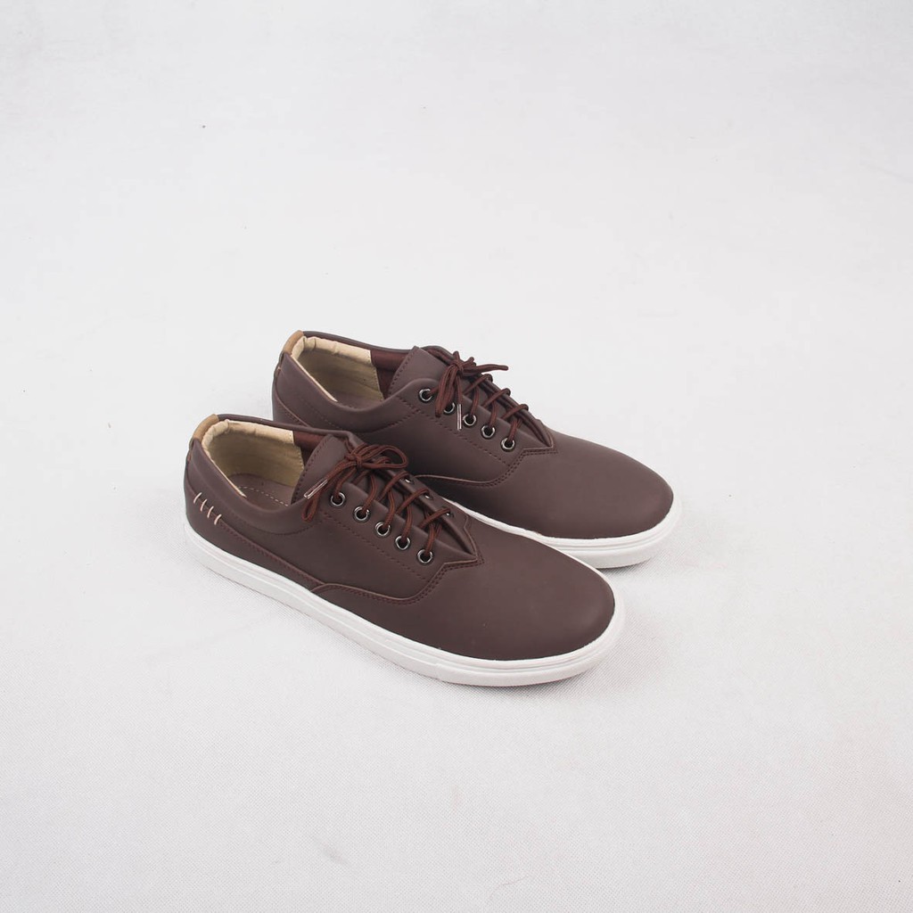 REGAL BROWN |FORIND x Headway| Sepatu Sneakers Santai Kasual Kerja Kuliah Klasik Pria/Cowok Ori Lace