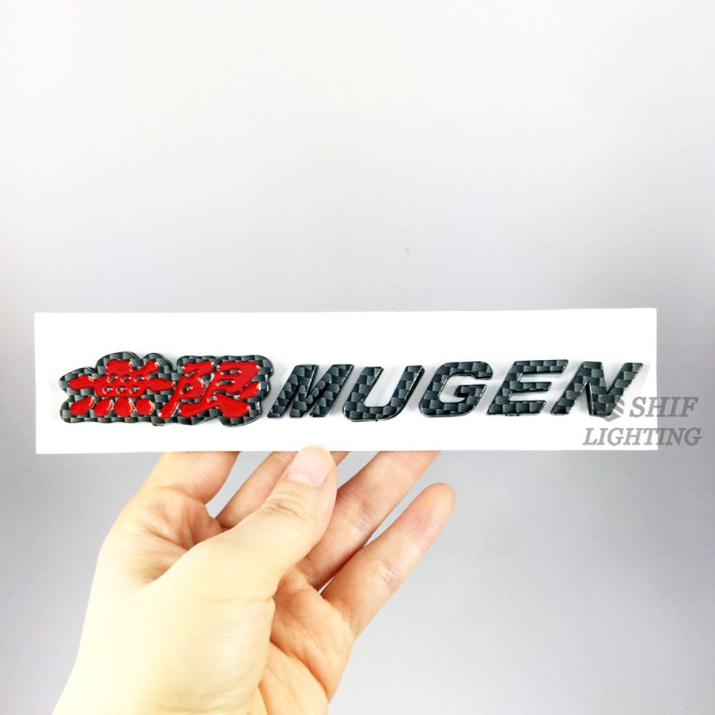 1pc Stiker Emblem Tiper MUGEN Carbon Fiber Untuk Mobil Honda