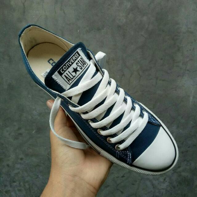 Sepatu Converse Allstar Classic Navy Biru Dongker Sneakers Pria Wanita Kets Sekolah Kerja Kuliah