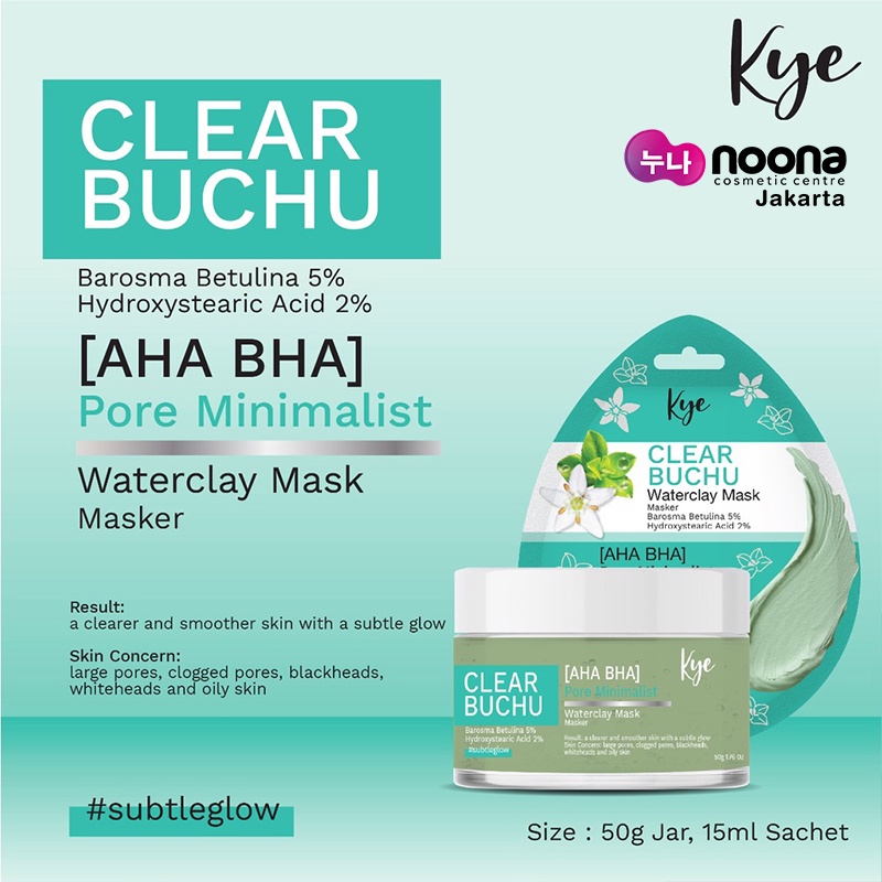 KYE CLEAR BUNCHU AHA BHA PORE MINIMALIST WATERCLAY MASK 50GR JAR