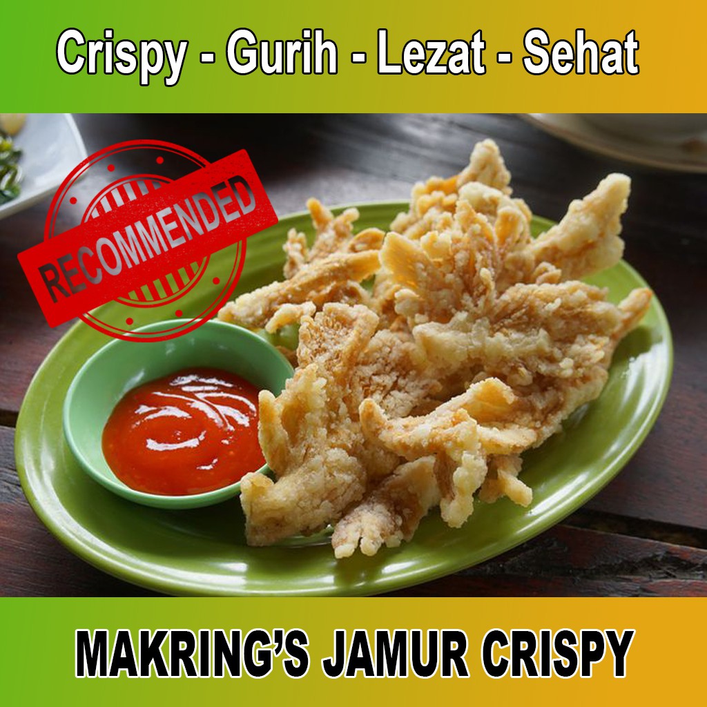 

Jamur Crispy Cemilan Sehat Lezat Gurih Renyah Varian Rasa Original Balado BBQ Pedas Ayam Bawang