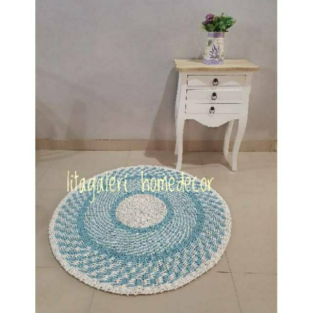 Karpet bulat rotan anyam 100cm Shopee Indonesia