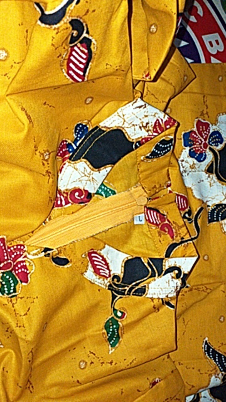 Batik Tunik Zigzag Kuning