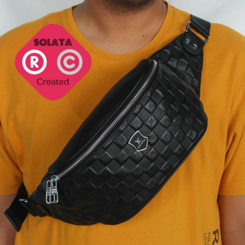 Tas Selempang Lv gucci - Waist bag pria kulit - Bodybag pria kulit - Slingbag kulit asli