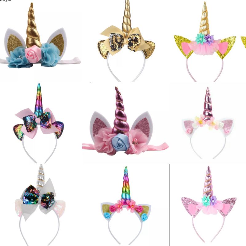 Bando unicorn tutu import / bandana tanduk unicorn anak bayi dewasa