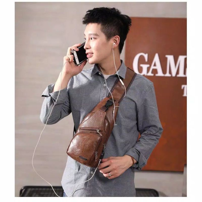 selempang kulit pria tas HP