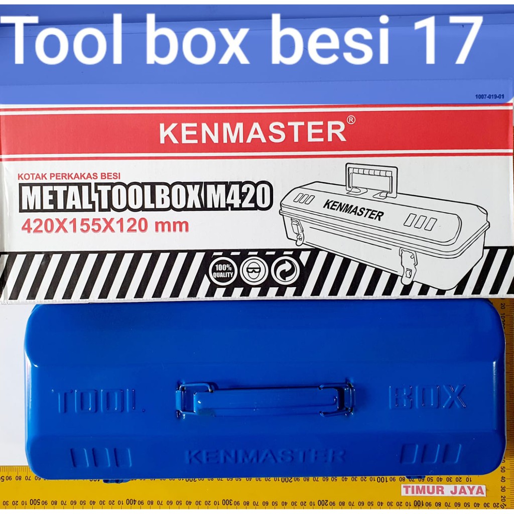 Tool Box Besi 17 inch 1 Susun Kenmaster Kenmaster Kotak Perkakas / Tempat Penyimpanan