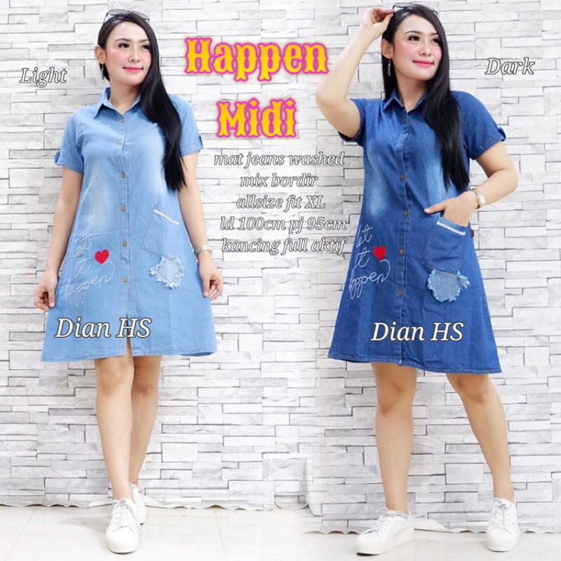 Happen midi dress// Midi Dress Jeans