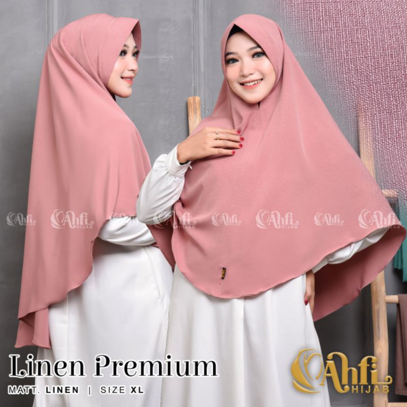 HIJAB/INSTAN/KHIMAR BERGO LINEN PREMIUM PET SIZE( XL ) BY AHFI HIJAB MODEL TERBARU