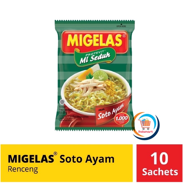 Migelas 28 gr 1 Renceng isi 11 sachets