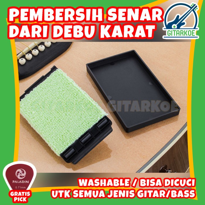 Alat Pembersih Senar Gitar Senar Anti Karat Debu Washable Dicuci Ulang