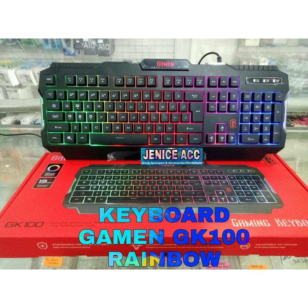 KEYBOARD GAMEN GK100 RAINBOW BACKLIGHT GAMING