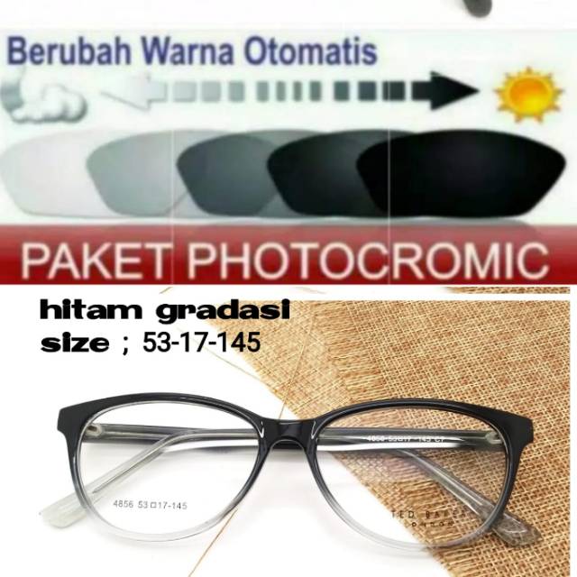 Frame Kacamata Wanita Terbaru, Kaca mata Cat eye, Kacamata Minus Plus Anti Radiasi PHOTOCROMIC